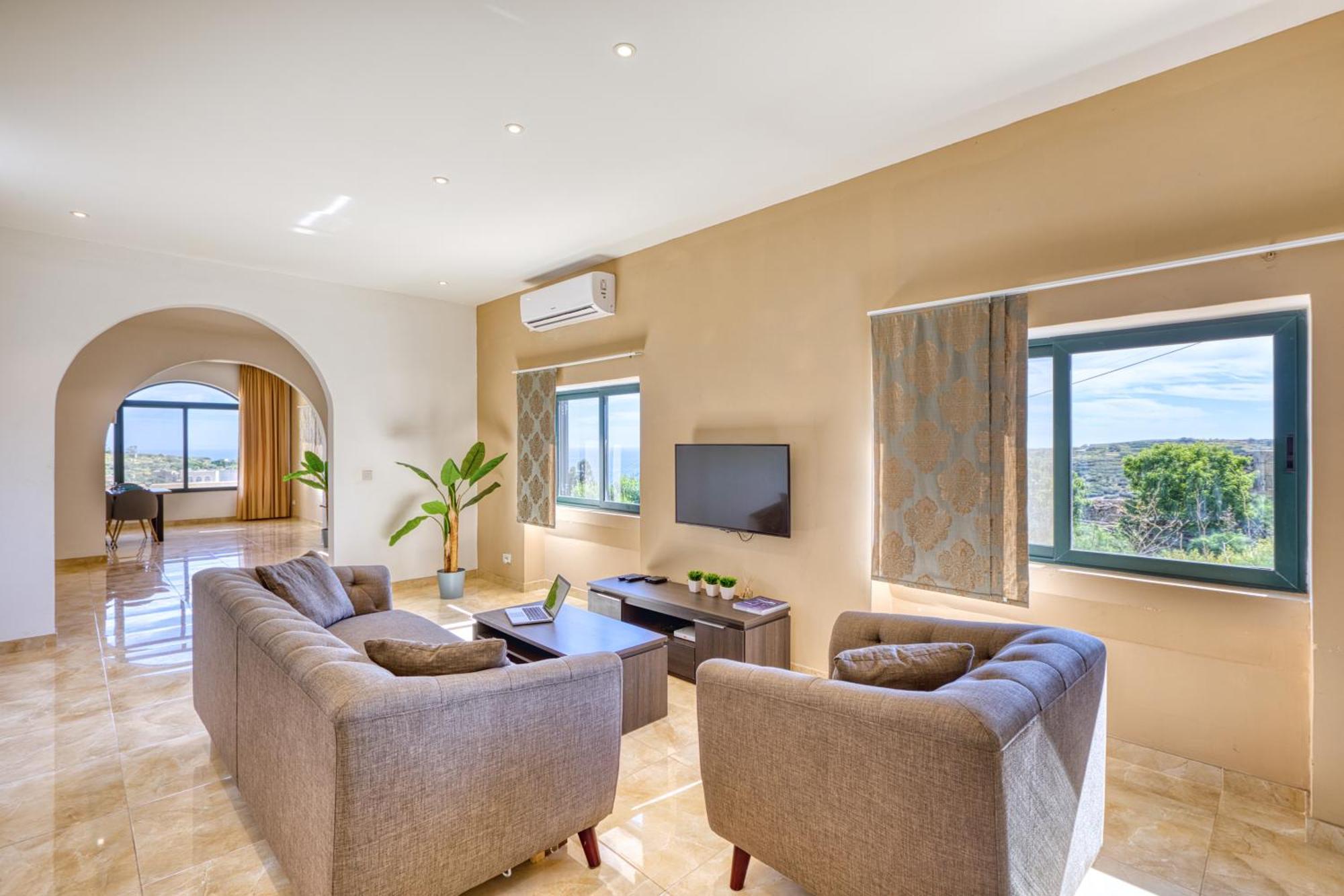 Spacious, Bright, Valley & Sea View Maisonette Xaghra Exterior photo